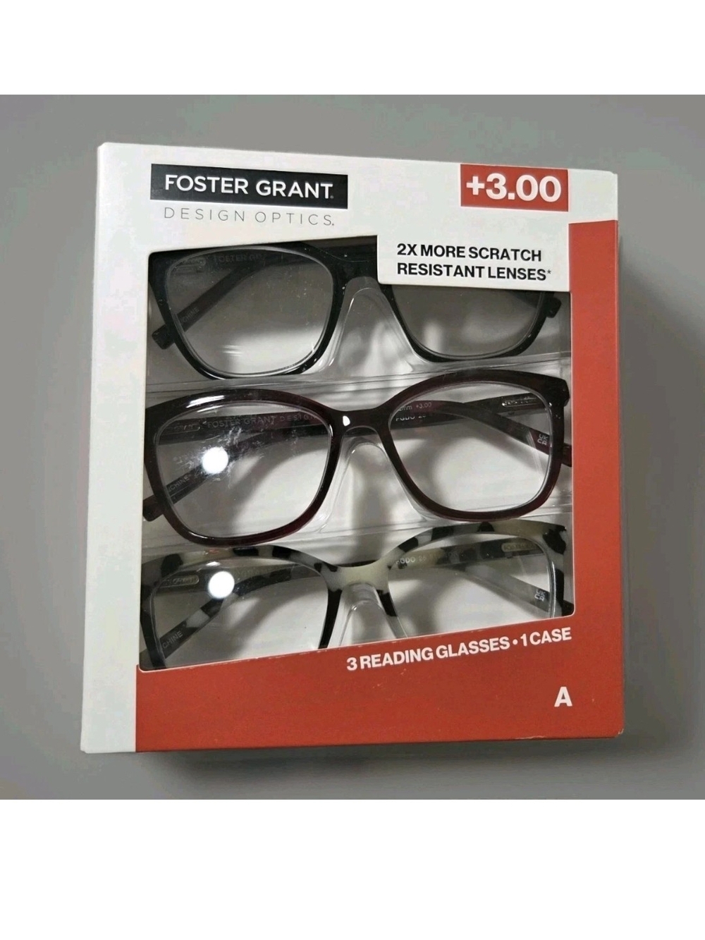 Foster Grant 3-Pack Reading Glasses Set in Black, Brown, and Tortoiseshell